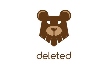 grizzly bear face animal logo