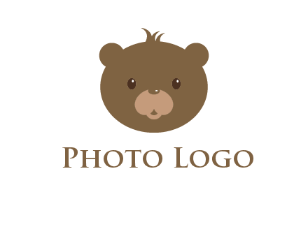 teddy bear face gift logo
