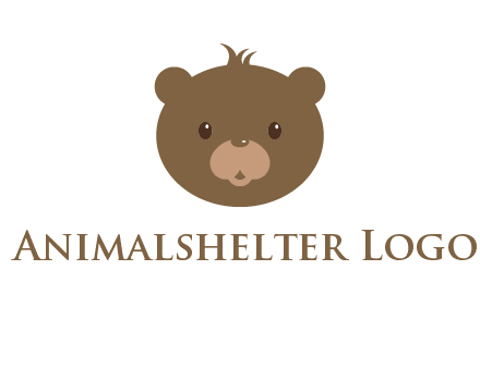 teddy bear face gift logo
