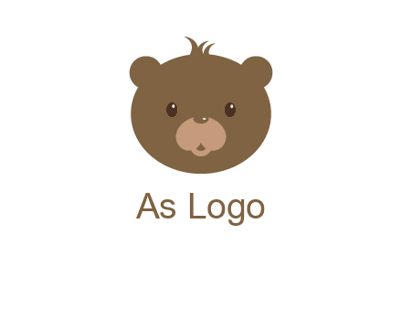 teddy bear face gift logo