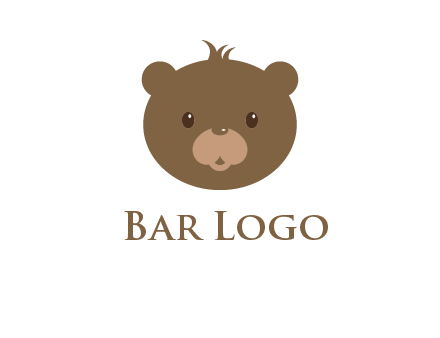 teddy bear face gift logo