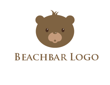 teddy bear face gift logo