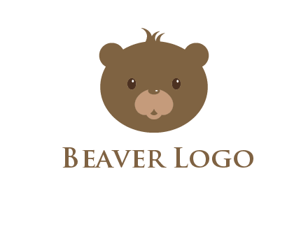 teddy bear face gift logo