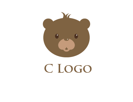 teddy bear face gift logo