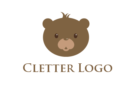 teddy bear face gift logo