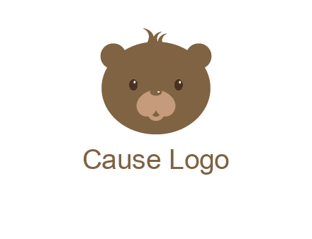teddy bear face gift logo