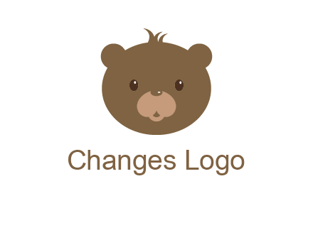 teddy bear face gift logo