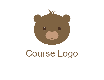 teddy bear face gift logo