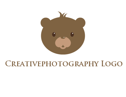 teddy bear face gift logo