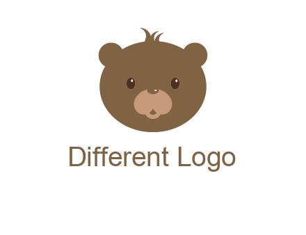 teddy bear face gift logo