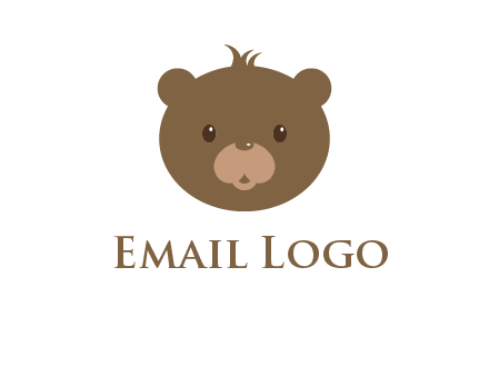 teddy bear face gift logo