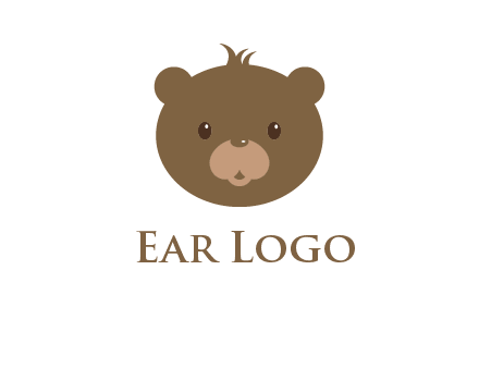 teddy bear face gift logo