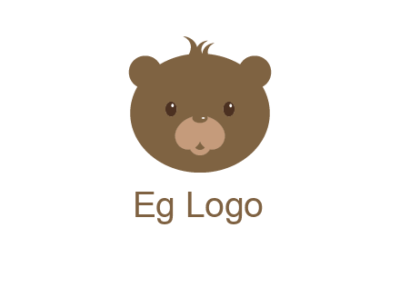 teddy bear face gift logo