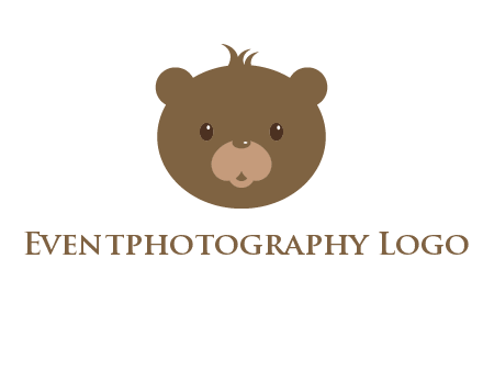 teddy bear face gift logo