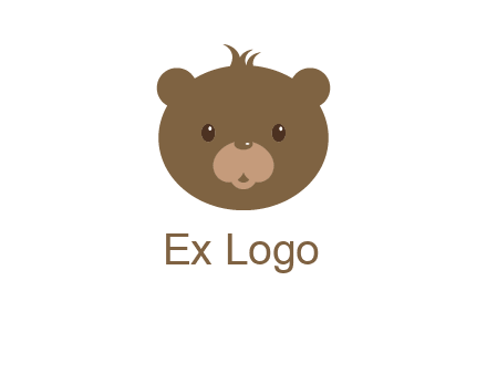 teddy bear face gift logo