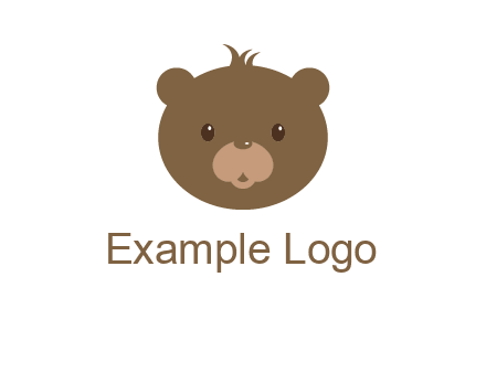 teddy bear face gift logo