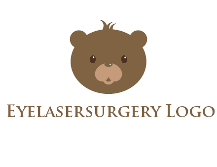 teddy bear face gift logo