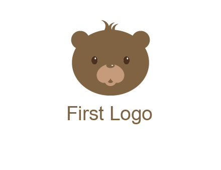 teddy bear face gift logo