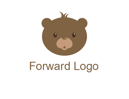 teddy bear face gift logo