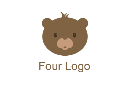 teddy bear face gift logo