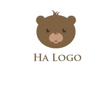 teddy bear face gift logo