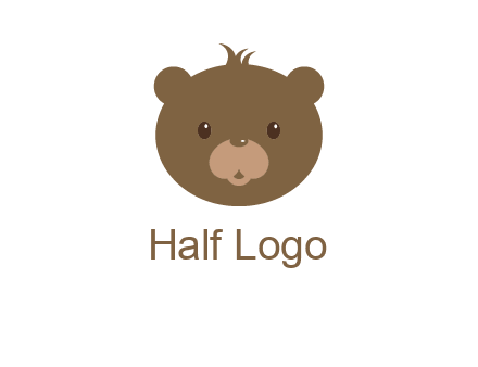 teddy bear face gift logo