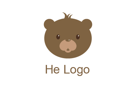 teddy bear face gift logo