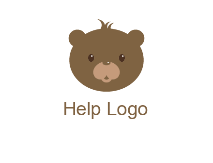 teddy bear face gift logo