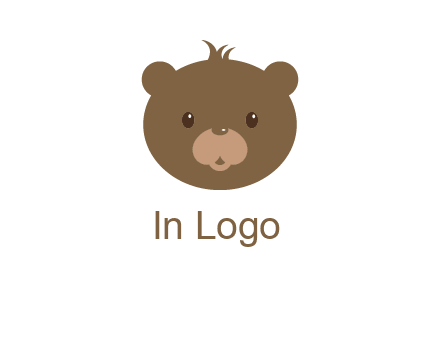 teddy bear face gift logo