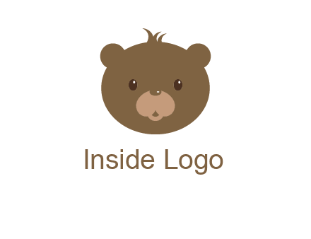 teddy bear face gift logo