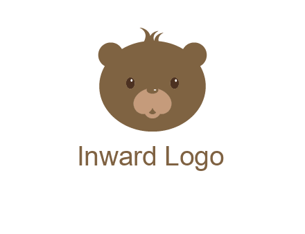 teddy bear face gift logo