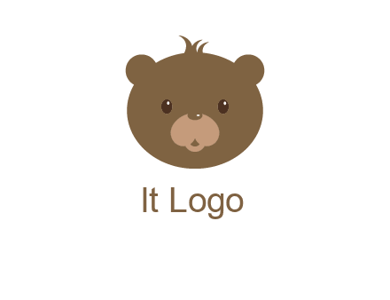 teddy bear face gift logo