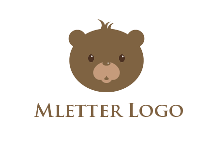 teddy bear face gift logo