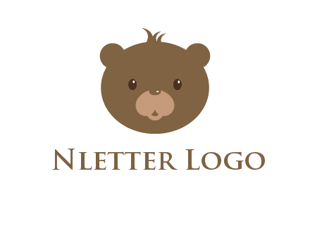 teddy bear face gift logo