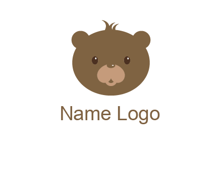 teddy bear face gift logo