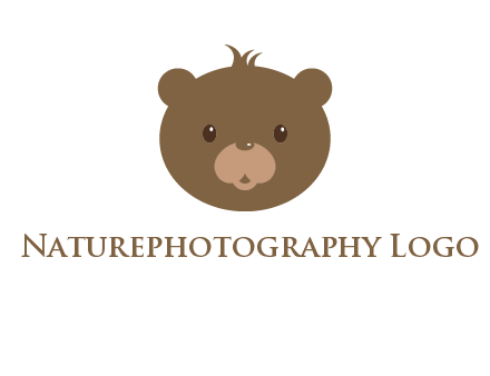 teddy bear face gift logo