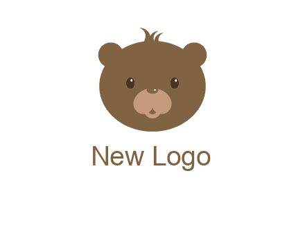 teddy bear face gift logo