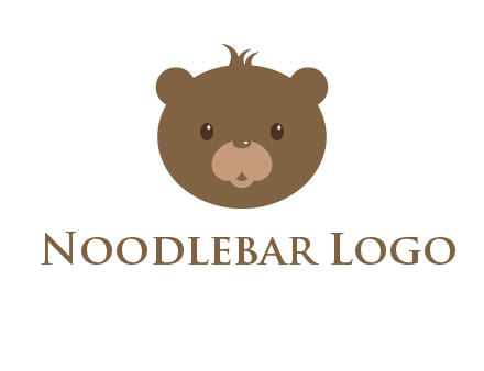 teddy bear face gift logo