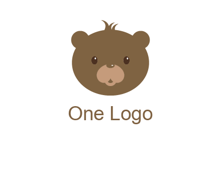 teddy bear face gift logo