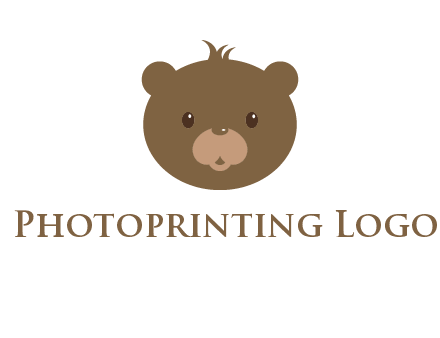 teddy bear face gift logo