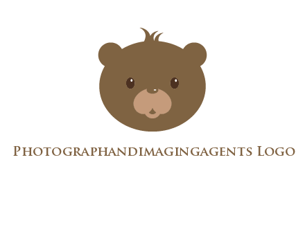 teddy bear face gift logo