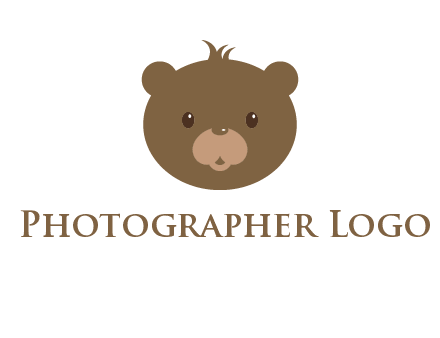 teddy bear face gift logo
