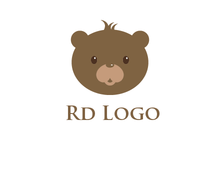 teddy bear face gift logo