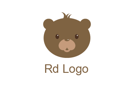 teddy bear face gift logo