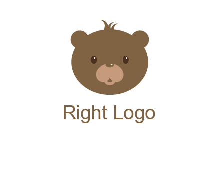 teddy bear face gift logo