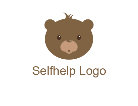 teddy bear face gift logo