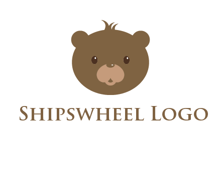 teddy bear face gift logo
