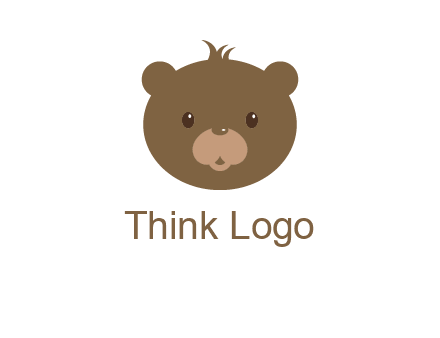 teddy bear face gift logo