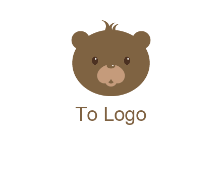 teddy bear face gift logo