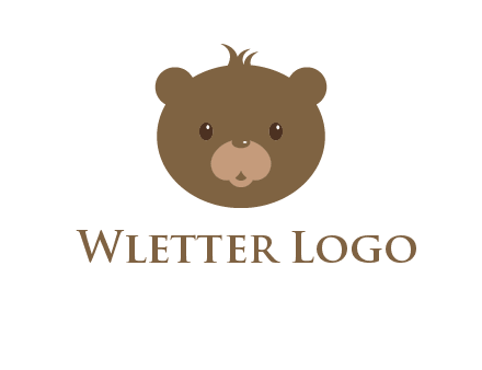 teddy bear face gift logo
